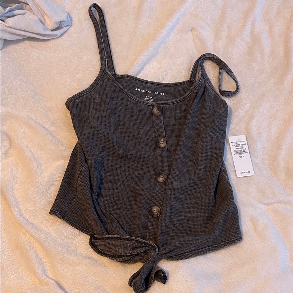 American Eagle Outfitters Black Button-Down Camisole